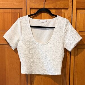 Good American Textured Scoop Neck Crop Top